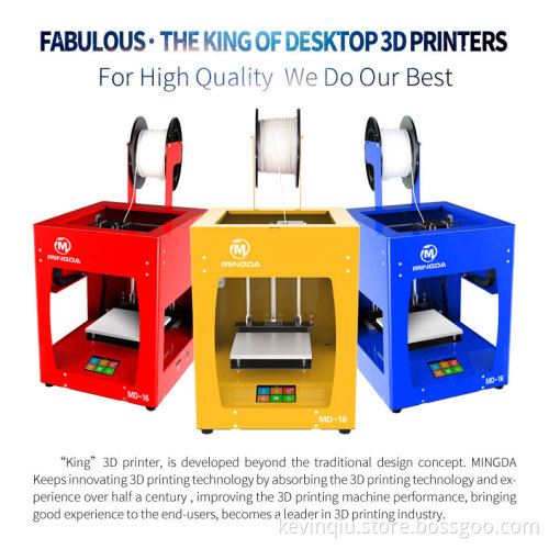 MINGDA stepper motor metal frame 3d printer professional factory direct sale 3d printer in China